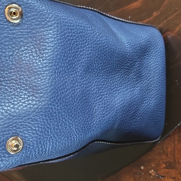 Dooney & Bourke Blue Pebble Grain Leather Satchel Shoulder Bag - Picture 13 of 13